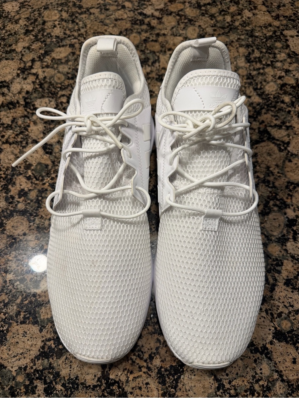 adidas Men’s White Mesh Athletic Sneakers